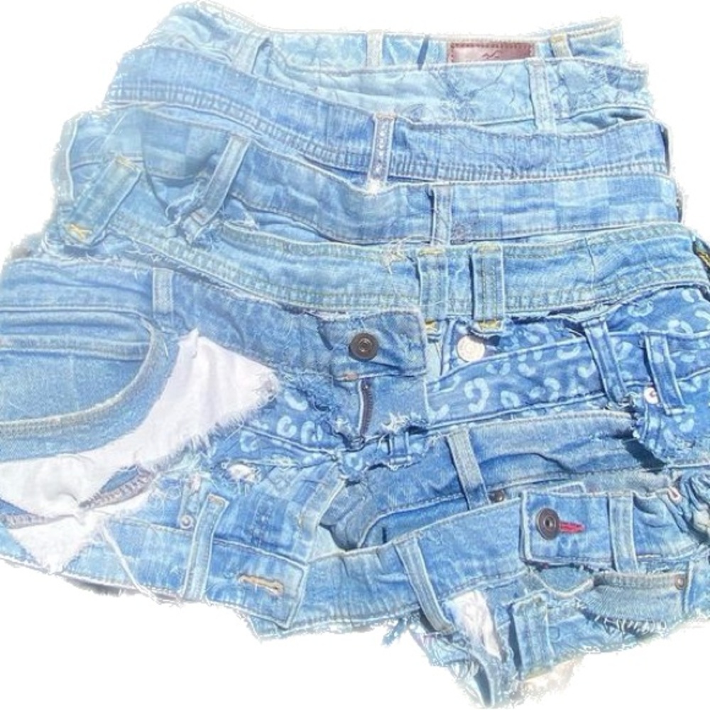 Blue Strap Denim Skirt